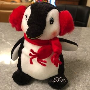 SEARS Christmas Plush Stuffed Beanbag Toy 2006 "Penny" the Penguin